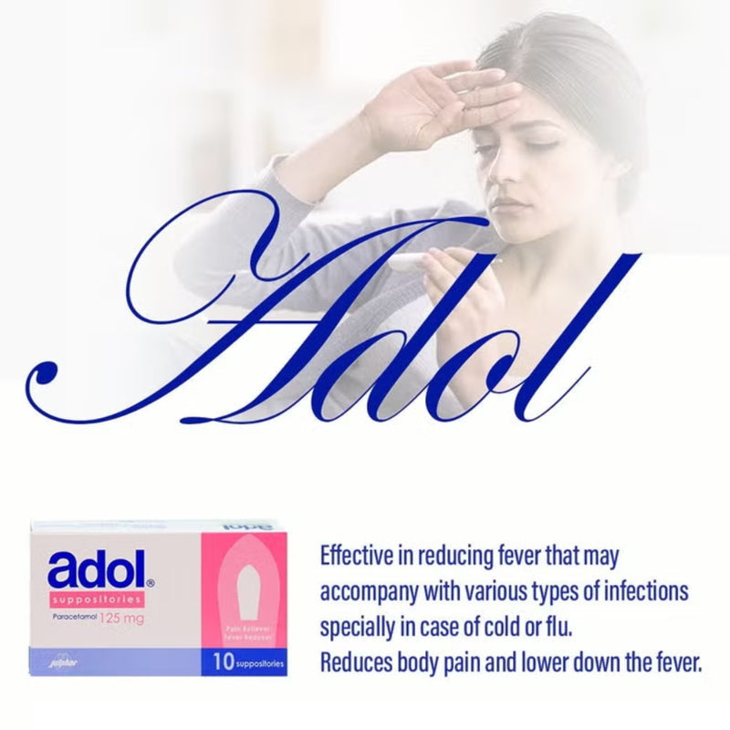 Adol 125mg Rectal Suppositories 10 Strips