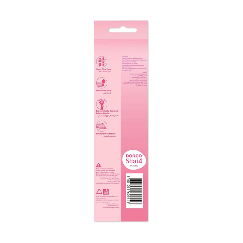 Dorco Razor Disposable Shai 4 Women 4+2 Count