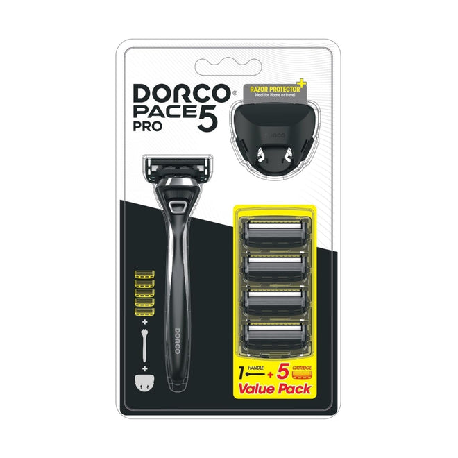 Dorco Razor Pace 5 Pro Men + 5 Refills Value Pack