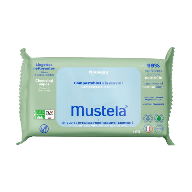Mustela Baby Cleansing Wipes 60 Sheets