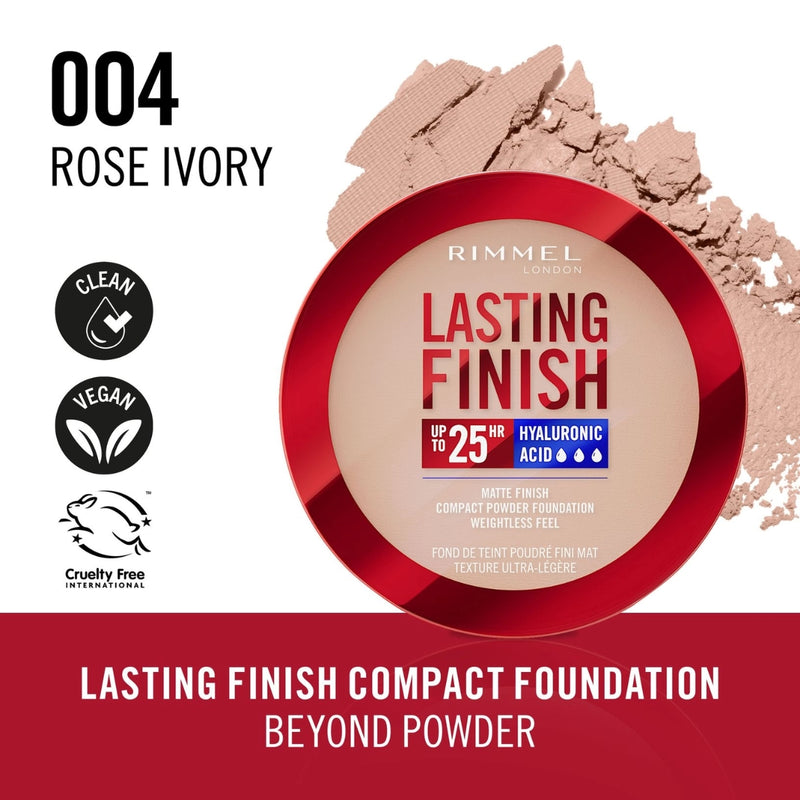 Rimmel Lasting Finish Matte Compact Foundation 004 Rose Ivory 7g