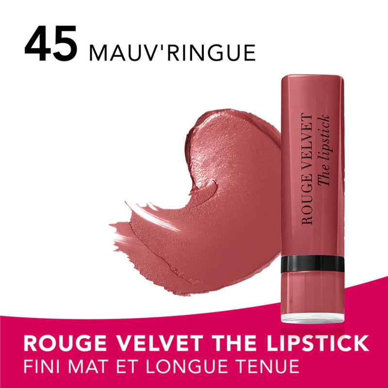 Bourjois Rouge Velvet The Lipstick Matte 45 Mauv Ringue 2.4g