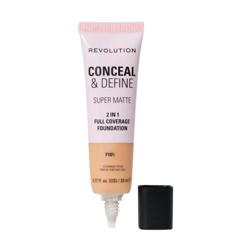 Revolution Makeup Conceal & Define Full Coverage Foundation F10N 23ml