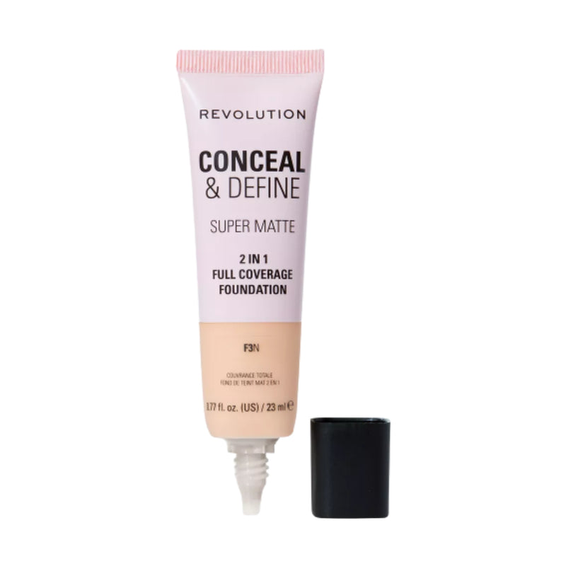 Revolution Makeup Conceal & Define Full Coverage Foundation F3N 23ml