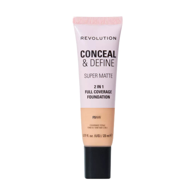 Revolution Makeup Conceal & Define Full Coverage Foundation F5NW 23ml