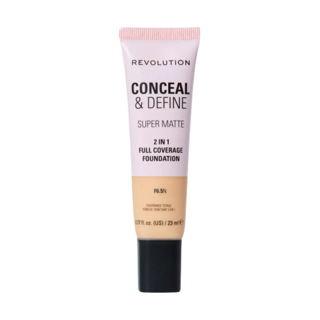 Revolution Makeup Conceal & Define Full Coverage Foundation F6.5N 23ml
