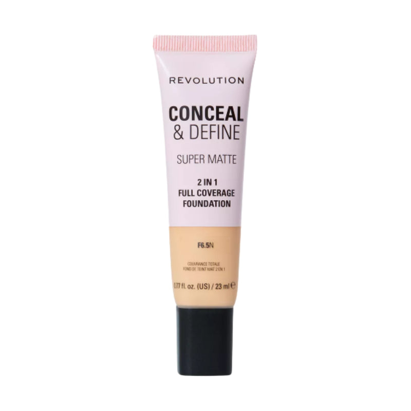 Revolution Makeup Conceal & Define Full Coverage Foundation F6.5N 23ml