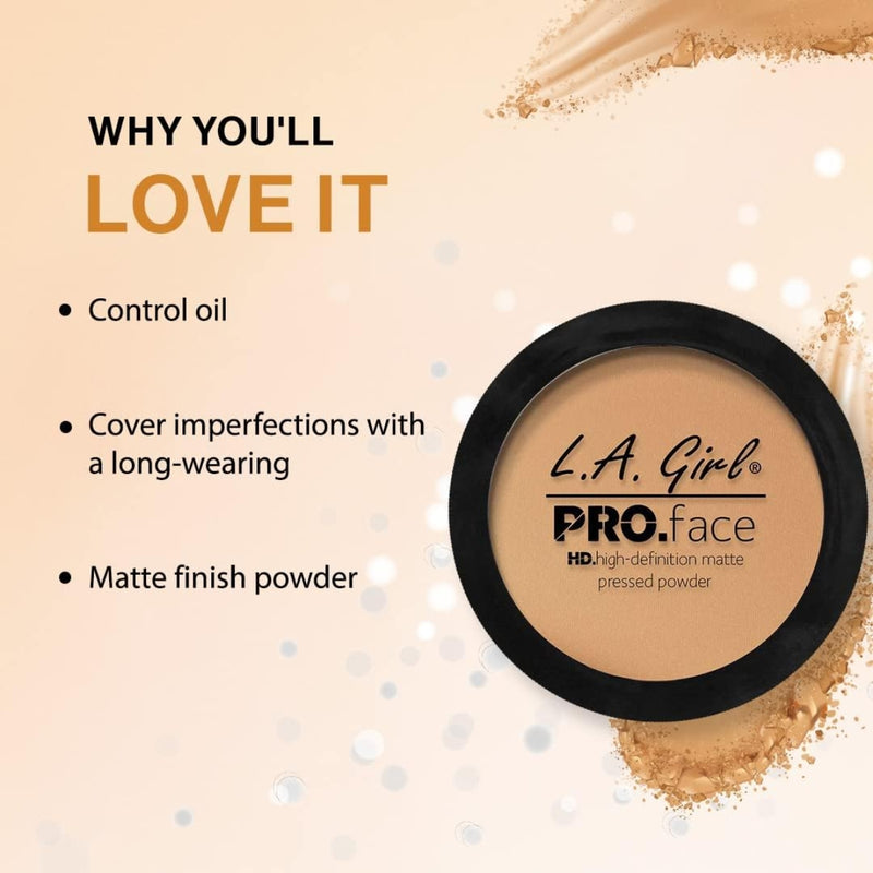 LA Girl Pro Face HD Matte Pressed Powder Medium Beige