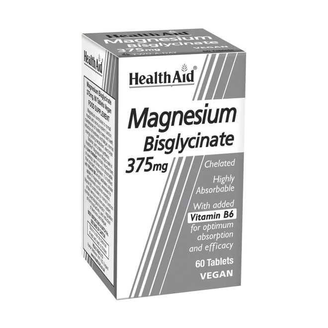 HealthAid Magnesium Bisglycinate 375mg 60 Tablets