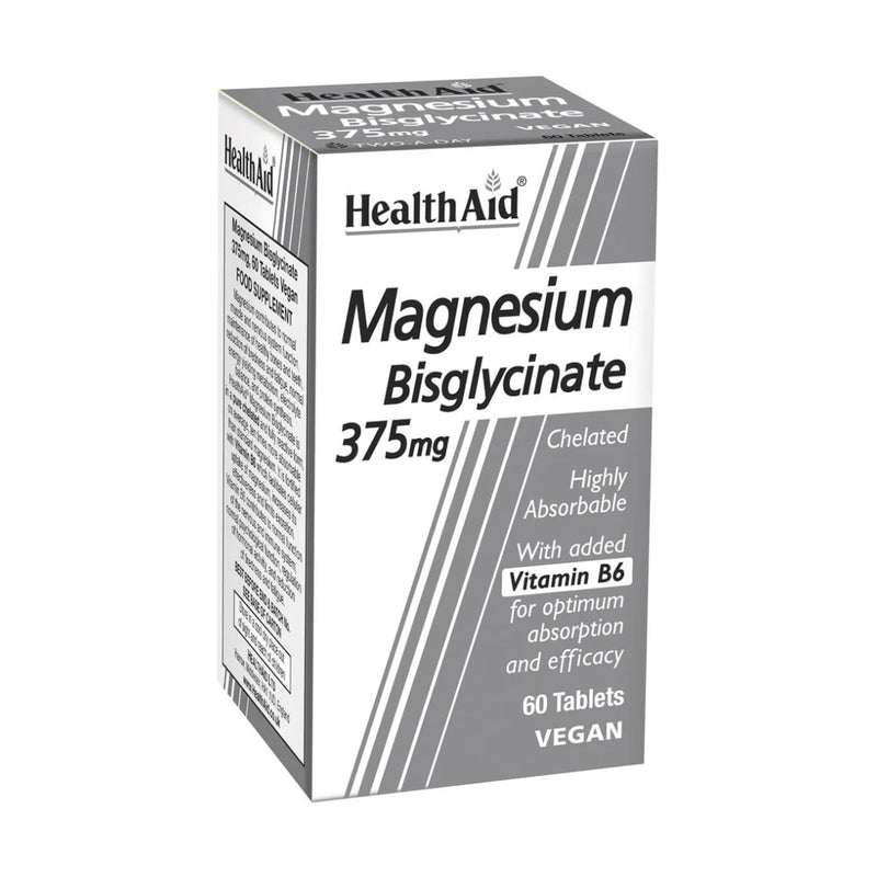 HealthAid Magnesium Bisglycinate 375mg 60 Tablets