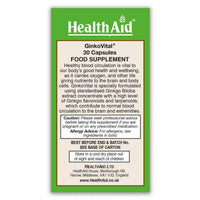 HealthAid GinkoVital 5000mg 30 Capsules