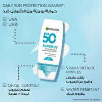 Garnier SkinActive Super UV Invisible Serum Sunscreen SPF 50+ 30ml