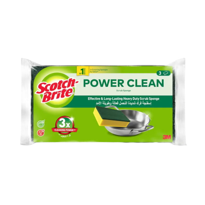 Scotch-Brite Scrub Sponge Power Clean 3 Packs
