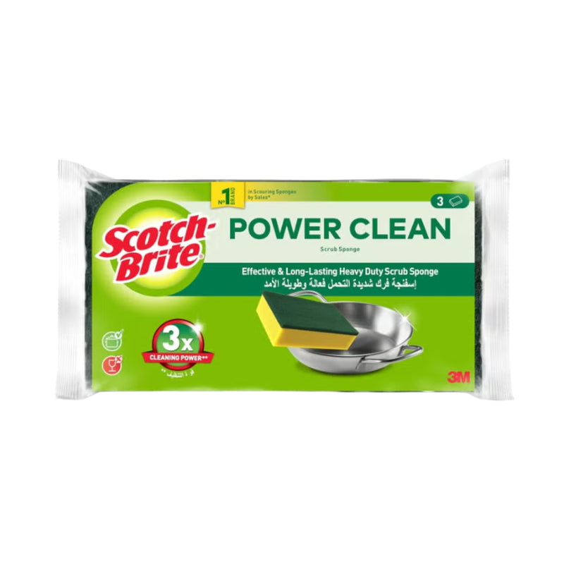 Scotch-Brite Scrub Sponge Power Clean 3 Packs