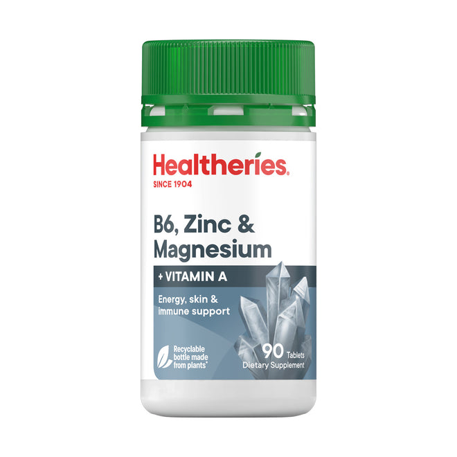 Healtheries B6 Zinc & Magnesium with Vitamin A 90 Tablets