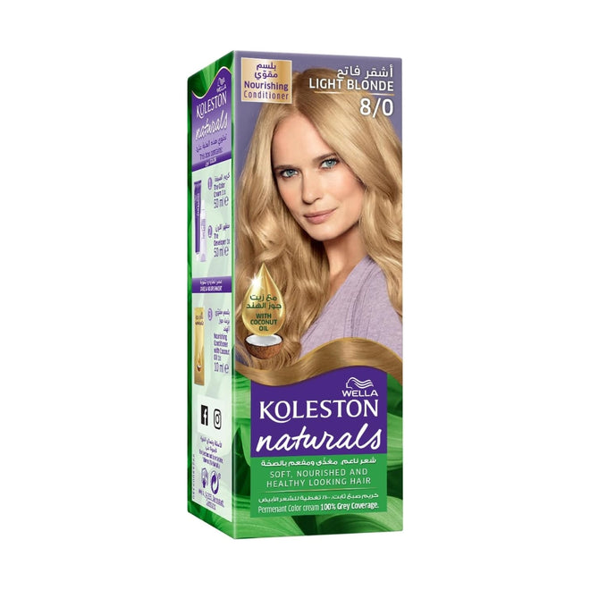 Wella Koleston Naturals Hair Color 8/0 Light Blonde