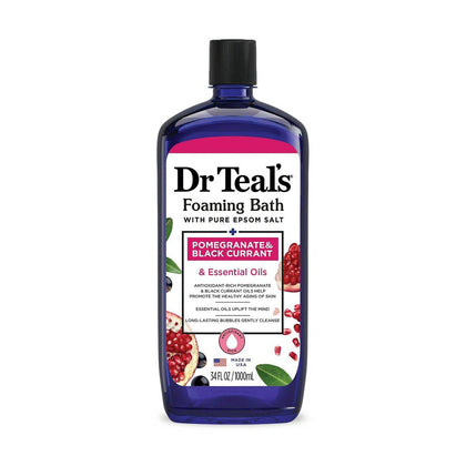 Dr Teals Foaming Bath With Pure Epsom Salt Pomegranate & Black Currant 1000ml
