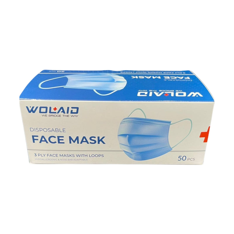 Wolaid Disposable Face Mask 50 Pack