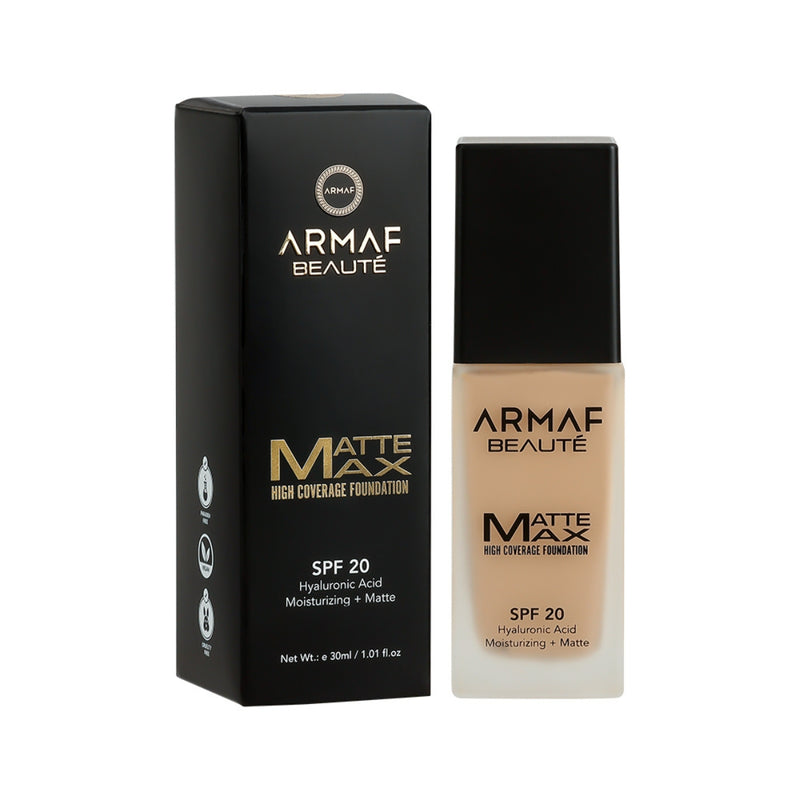 Armaf Beaute Matte Max High Coverage Foundation SPF 20 10 Maple 30ml