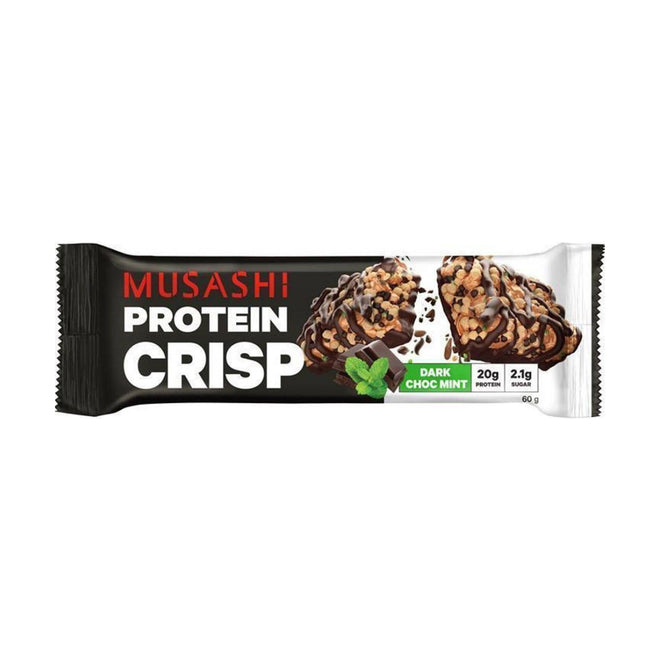 Musashi Protein Crisp Dark Choc Mint 60g