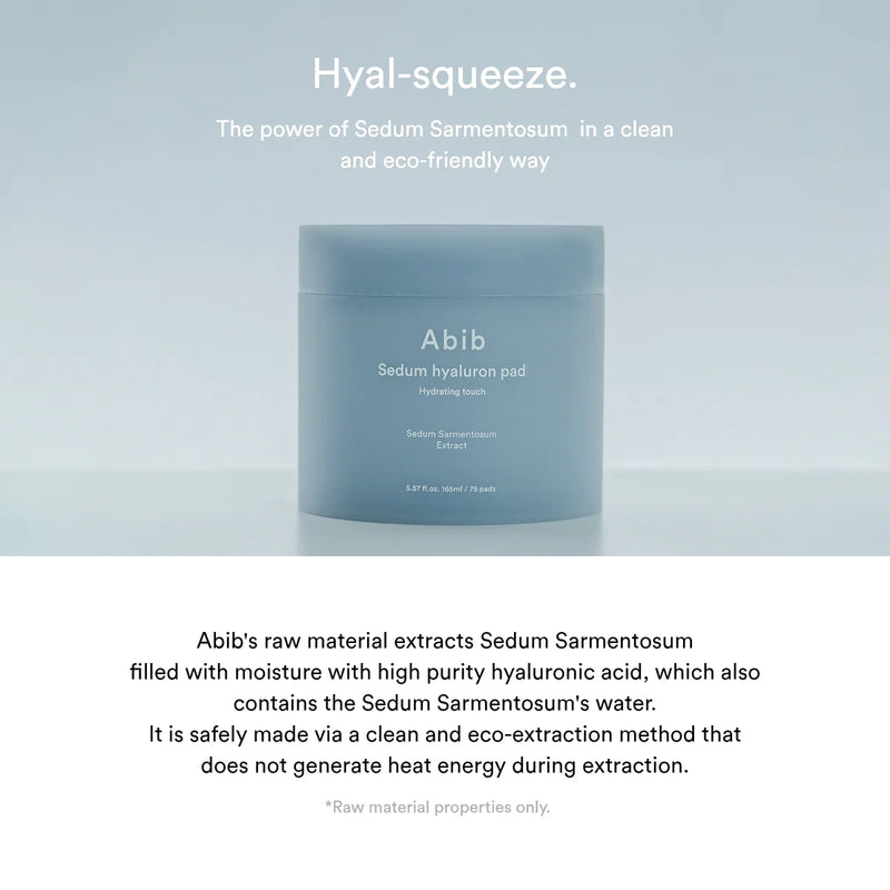 Abib Sedum Hyaluron Hydrating Touch 75 Pads