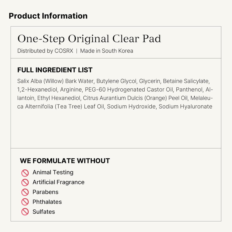 COSRX One Step Original Clear 70 Pads