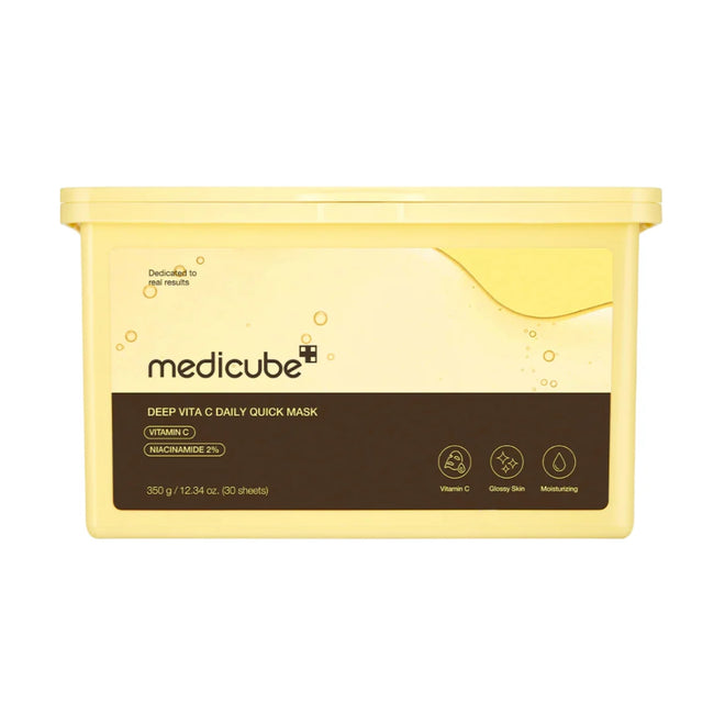 Medicube Face Mask Deep Vita C Daily Quick Face Mask 30 Sheets