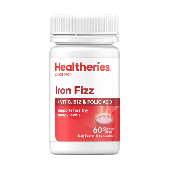 Healtheries Iron Fizz 60 Chewable Tablets