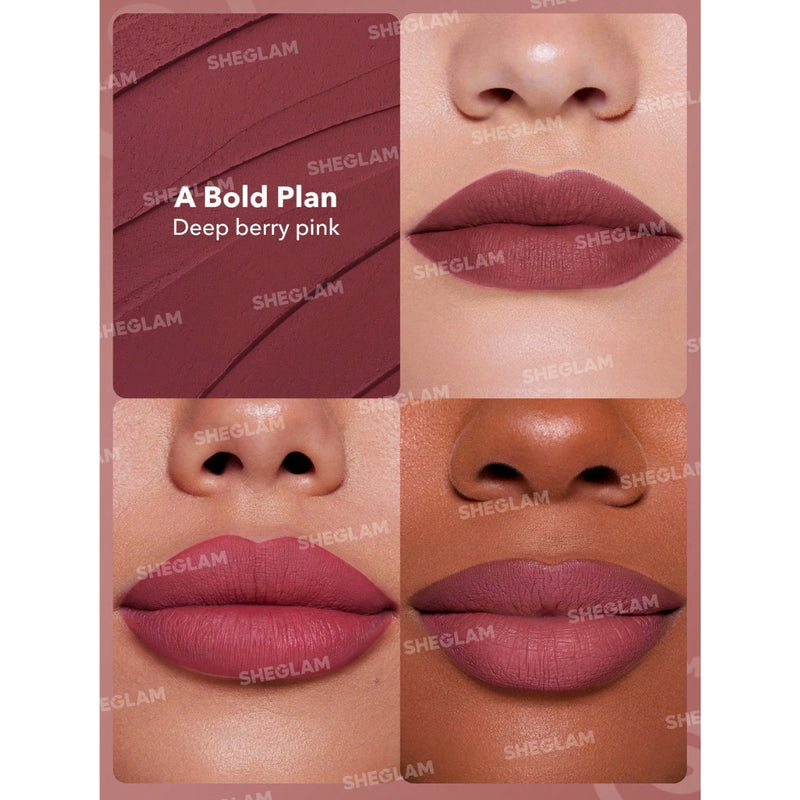 Sheglam Dynamatte Boom Long Lasting Matte Lipstick A Bold Plan 2.7g