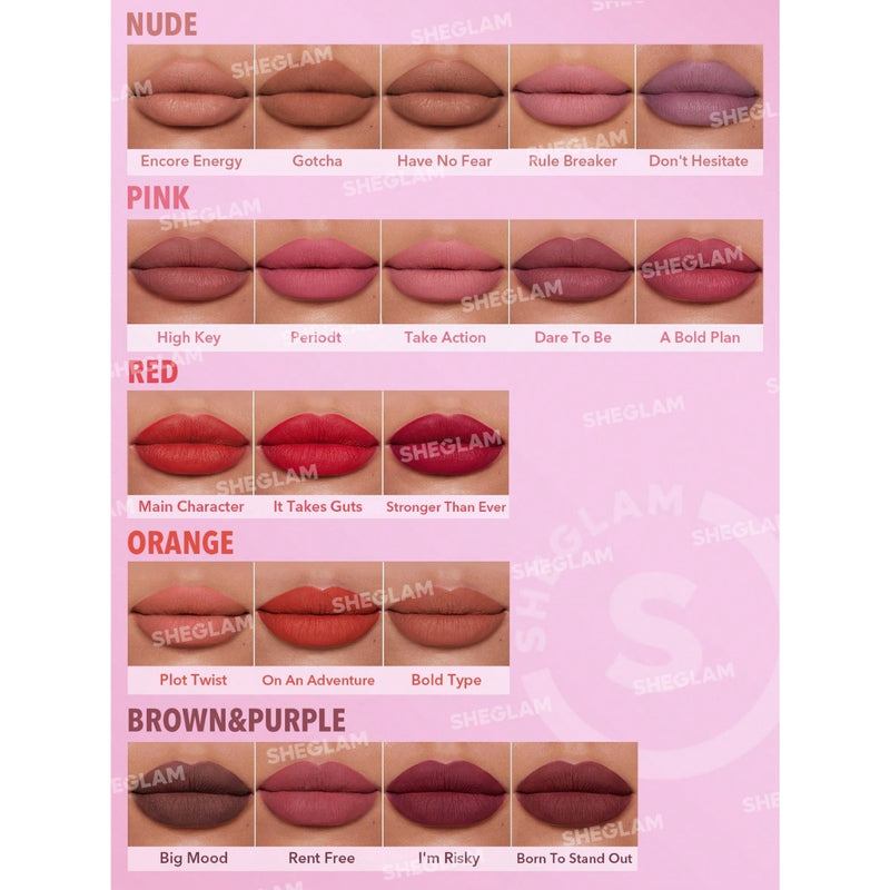 Sheglam Dynamatte Boom Long Lasting Matte Lipstick Rule Breaker 2.7g