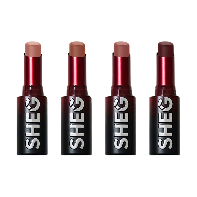 Sheglam Dynamatte Boom Long Lasting Matte Lipstick Set Ember Rose 4 pcs