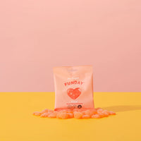 Funday Gummy Sour Peach Flavoured Hearts 50g