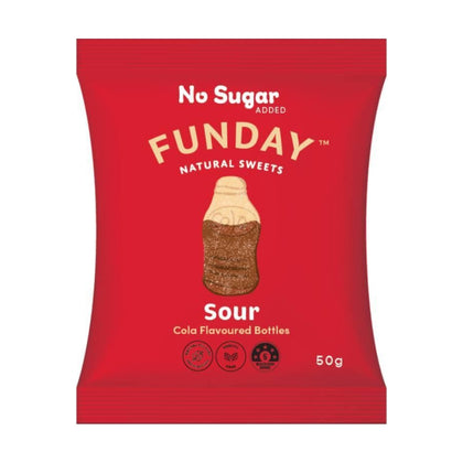 Funday Gummy Sour Cola Bottles 50g