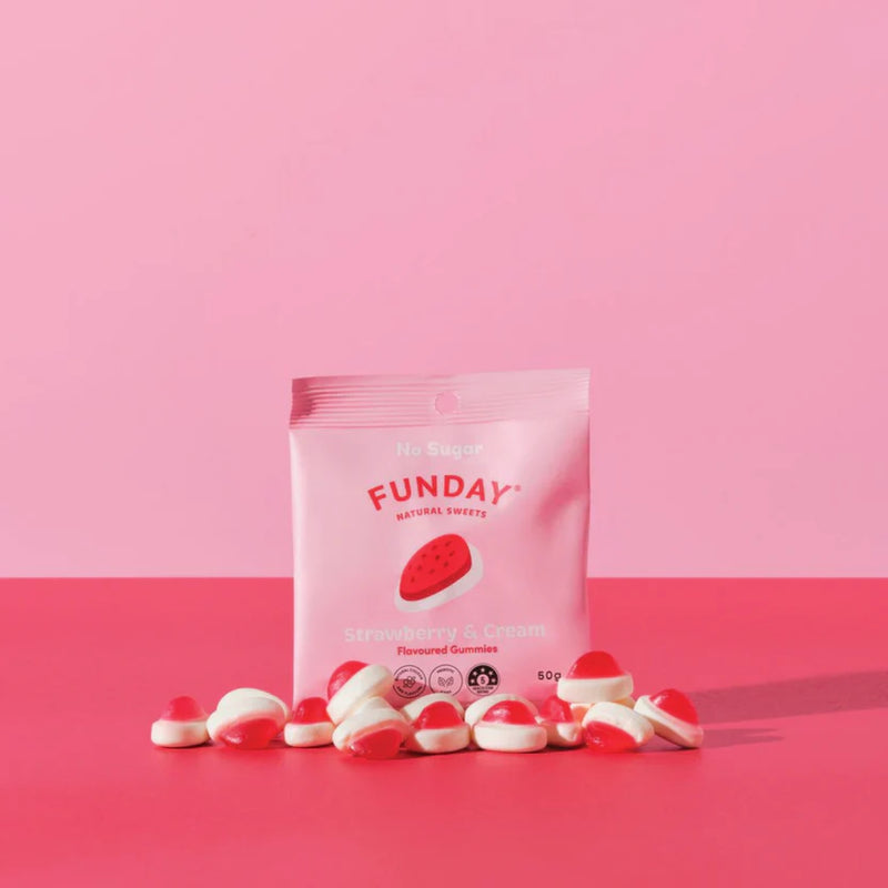 Funday Gummy Strawberry & Cream 50g