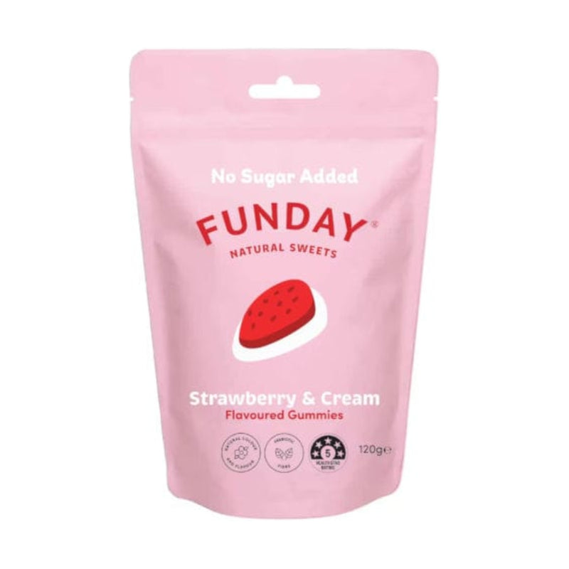 Funday Gummy Strawberry & Cream 120g