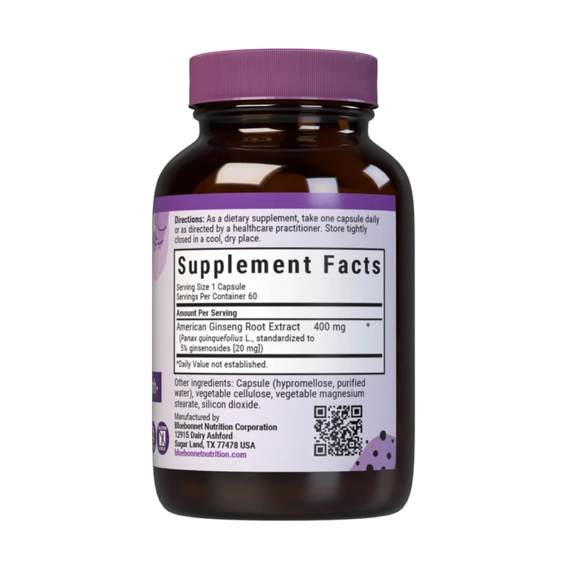 Bluebonnet American Ginseng Root Extract 60 Capsules