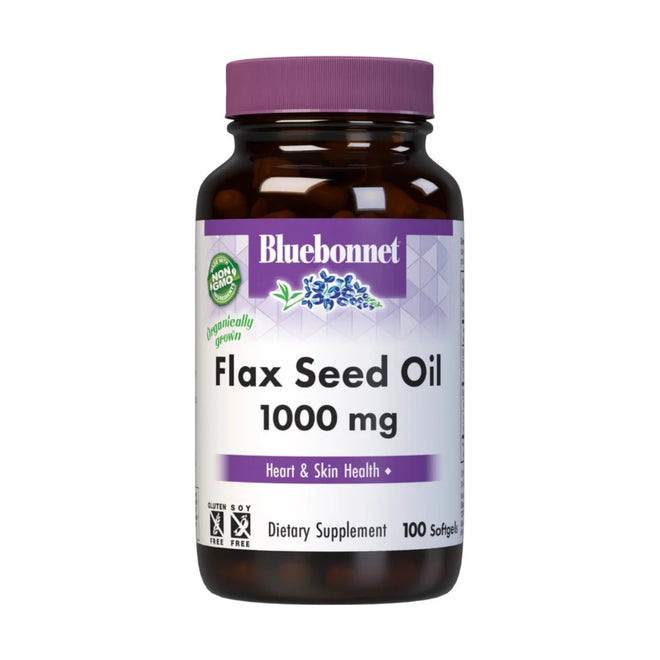 Bluebonnet Flax Seed Oil 1000mg 100 Softgels