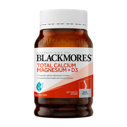 Blackmores Total Calcium and Magnesium + D3 200 Tablets