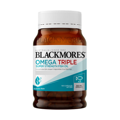 Blackmores Omega Triple Concentrated Fish Oil 150 Capsules