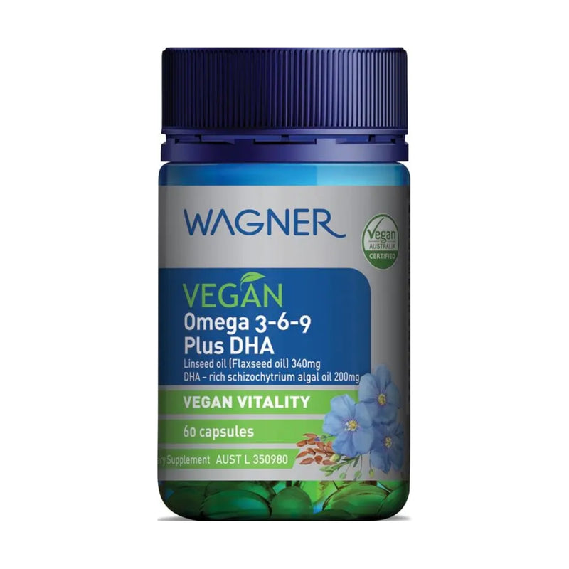 Wagner Vitamins Vegan Omega 3-6-9 Plus DHA 60 Capsules