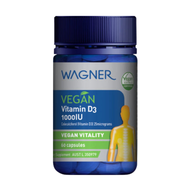 Wagner Vitamins Vegan Vitamin D3 1,000IU 60 Capsules