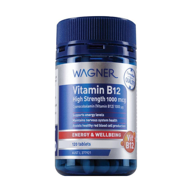 Wagner Vitamins Vitamin B12 High Strength 1,000mcg 120 Tablets