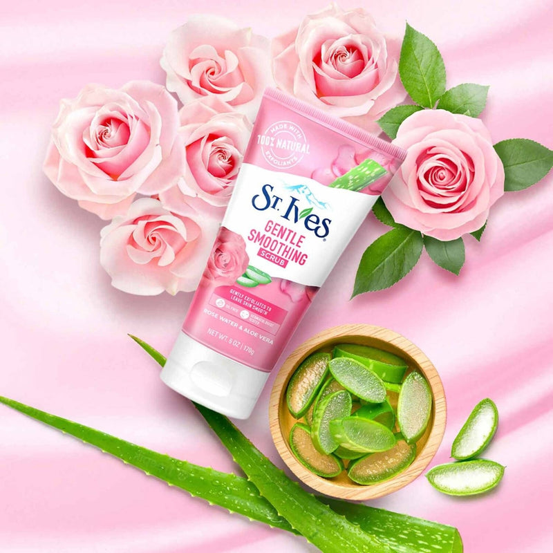 St. Ives Face Scrub Gentle Smoothing Rose Water & Aloe Vera 170g