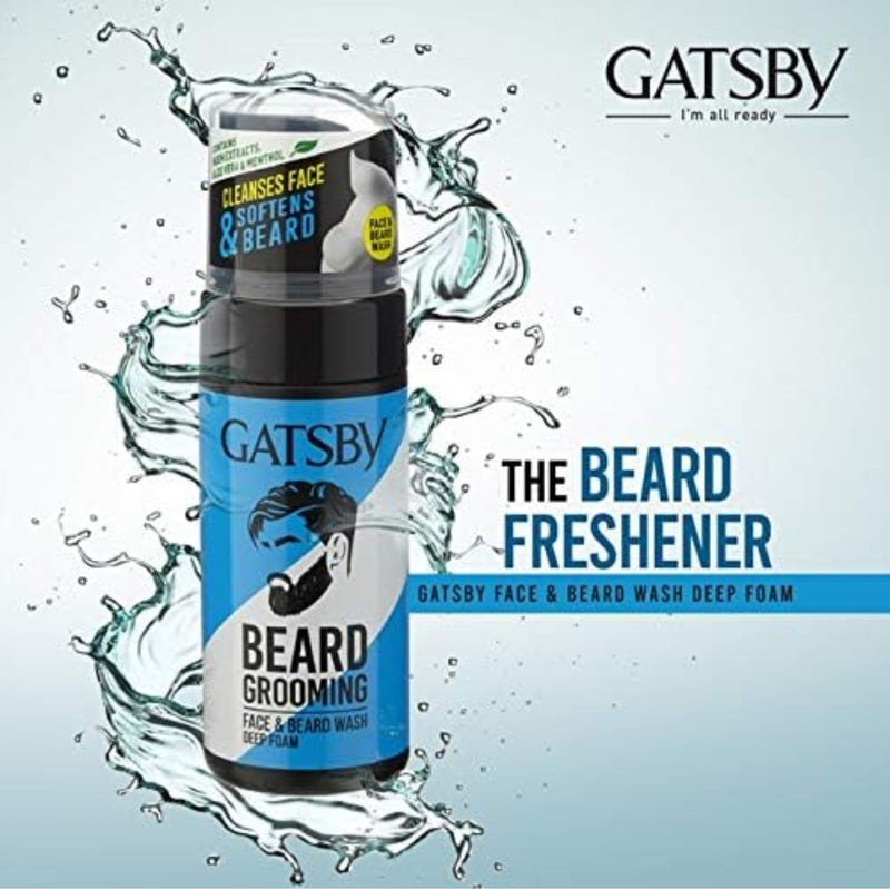 Gatsby Beard Grooming Face & Beard Wash Deep Foam 110ml