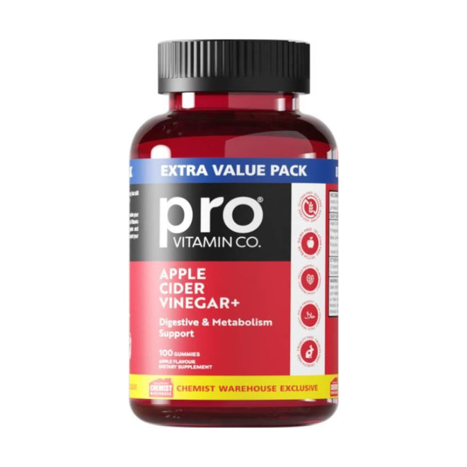 Pro Vitamin Co. Apple Cider Vinegar+ 100 Gummies Value Pack