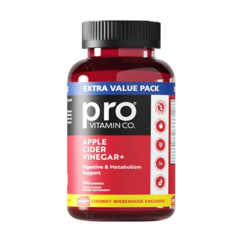 Pro Vitamin Co. Apple Cider Vinegar+ 100 Gummies Exclusive Pack