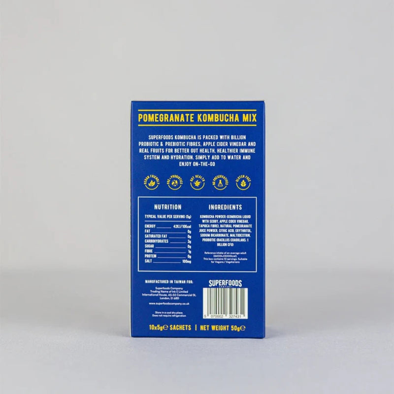 Superfoods Company Instant Kombucha Pomegranate 10 x 5g Sachets
