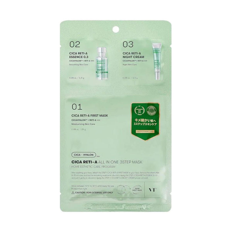 VT Cosmetics Cica Reti-A All In One 3 Step Mask