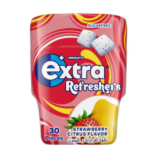 Extra Chewing Gum Refresher Bottle Strawberry Citrus 67g