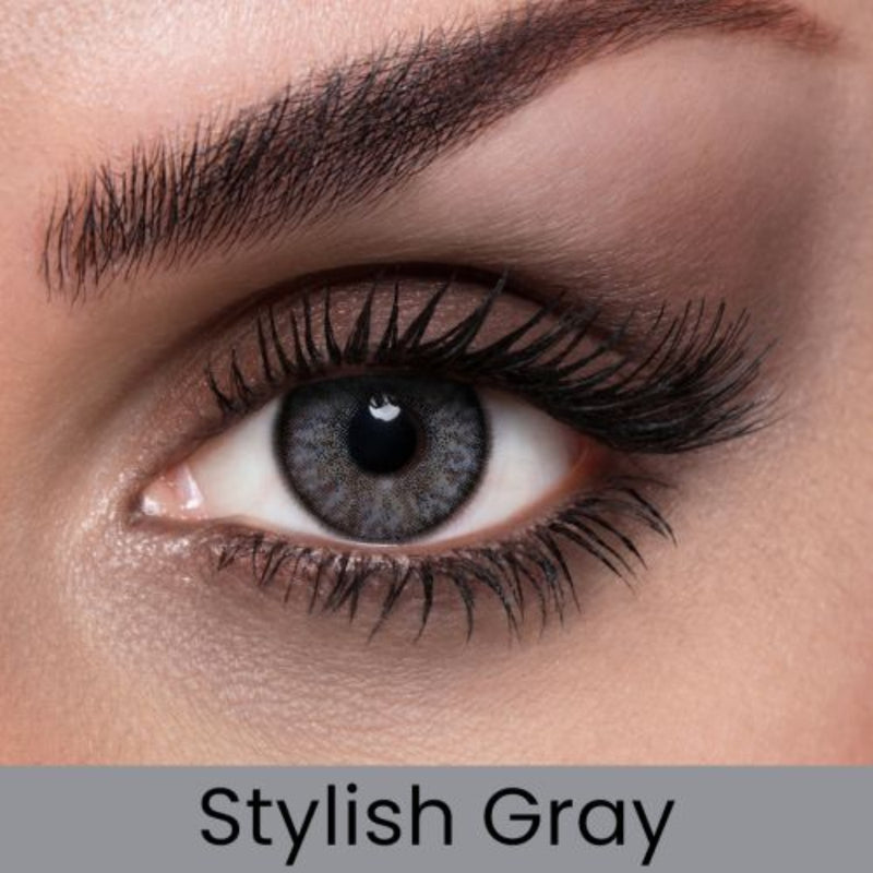 Lacelle Tri Kolor Contact Lenses Plano Stylish Gray